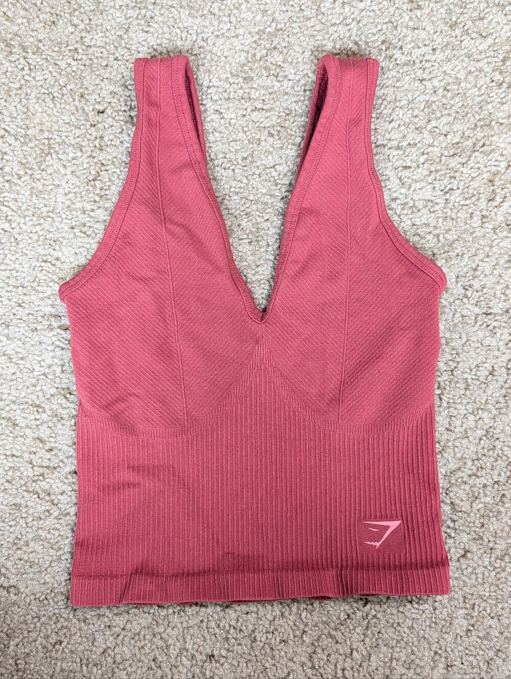 Gymshark Rest Day Seamless Midi Tank - Pomegranate Red